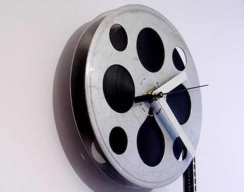 movietime clocks by kathy myers via designmilk Handmade Clocks