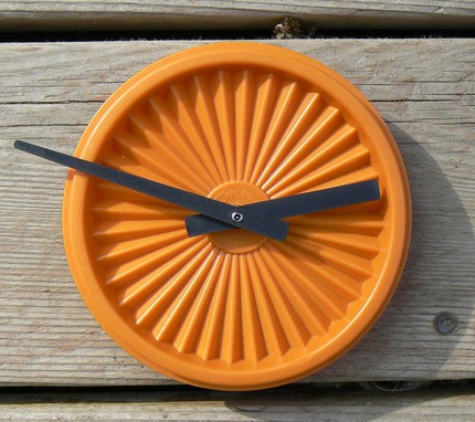 tupperware clock by imotime on etsy Handmade Clocks