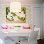 white breakfast room via lonny