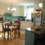 blue and white kitchen