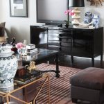 black laquer console table for tv