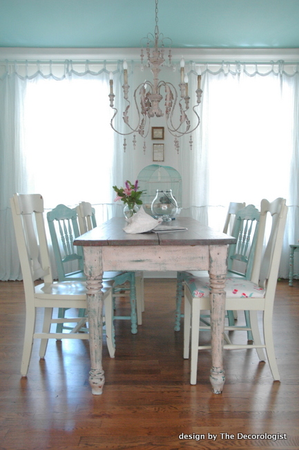 mismatched dining chairs