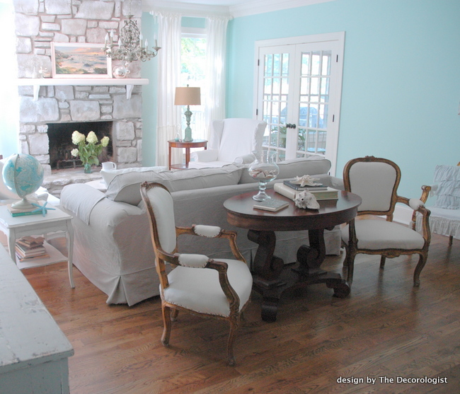 blue living room