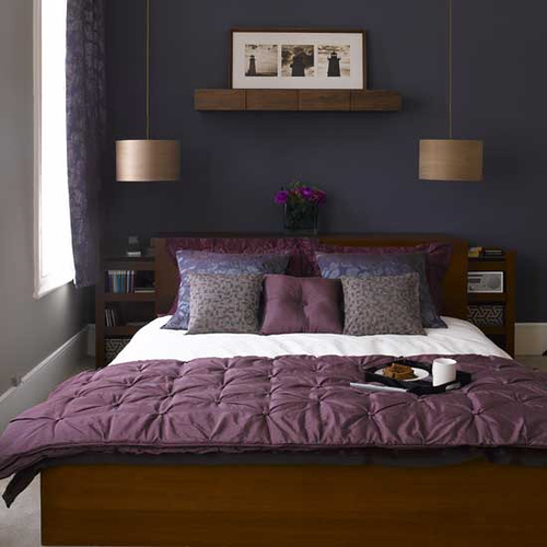 Blue and Lavender Bedroom via realestate