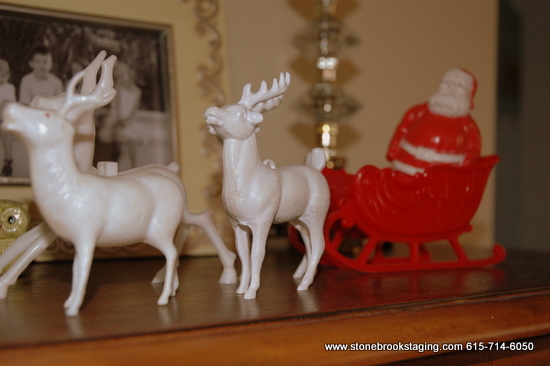 Kristie Barnett's vintage santa and reindeer