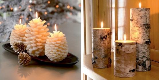 log christmas candles via digsdigs