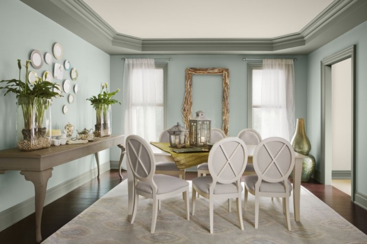 bm stratton blue dining room