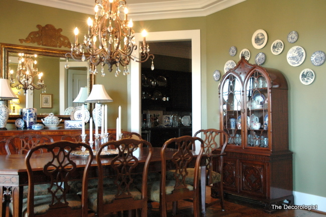 green dining room by the decorologist