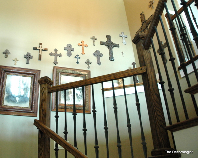 crosses in stairwell