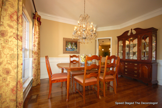 staged dining room