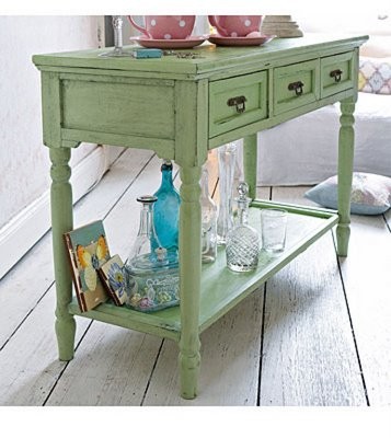 narrow credenza table