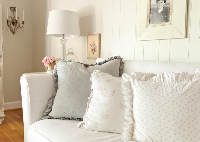 ruffled pillows