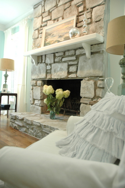 painted fireplace