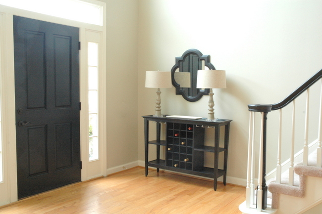 black interior door