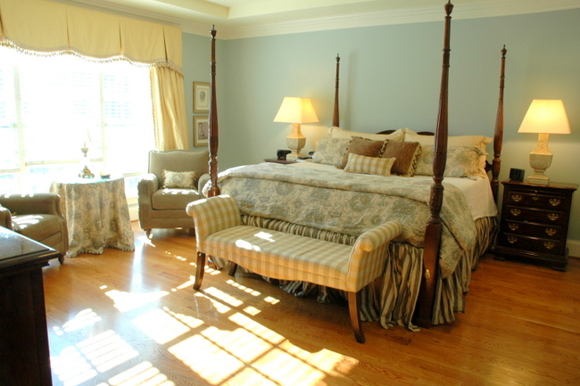 blue designer bedroom