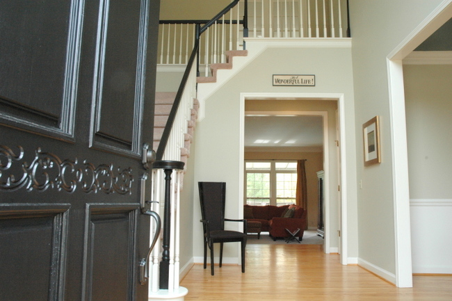 black handrail staircase