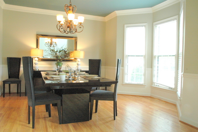 painted ceiling dining room