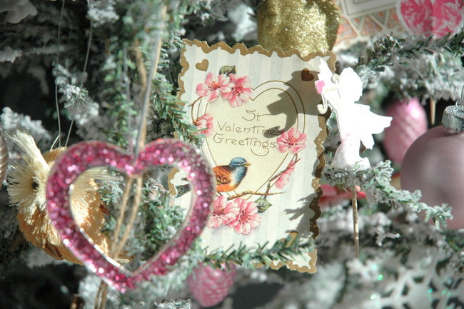 vintage valentine ornament