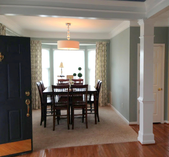 blue dining room after