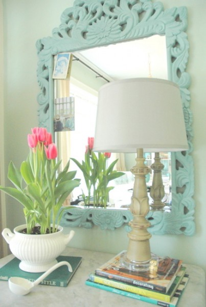 painted mirror chalk paint