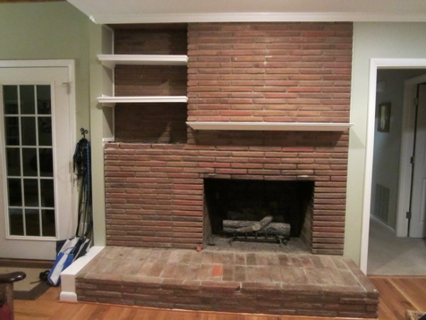 dated brick Fireplace_before