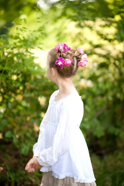 roses in hair