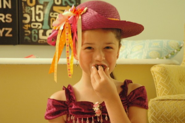 little girl in hat