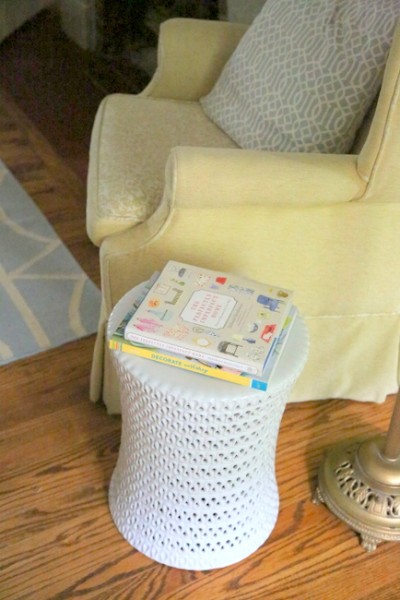 white homegoods garden seat