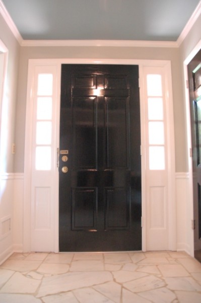 black interior door