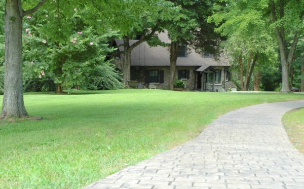 stamped concrete driveway