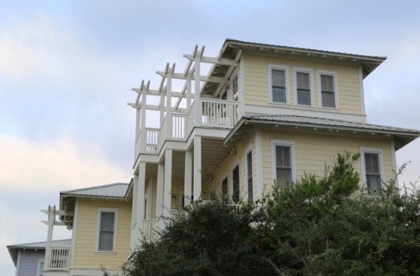 yellow beach house