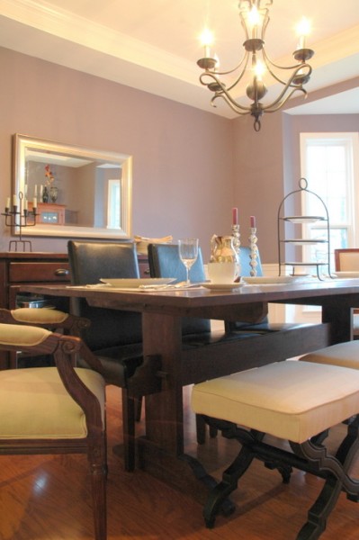 lavender purple dining room
