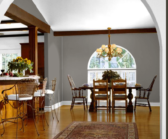 gray dining room