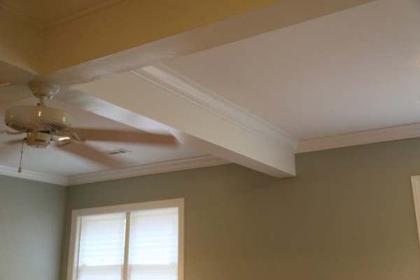 painted beam ceiling