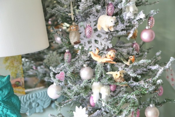 flocked christmas tree