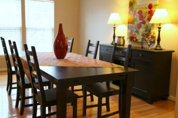 staged dining room