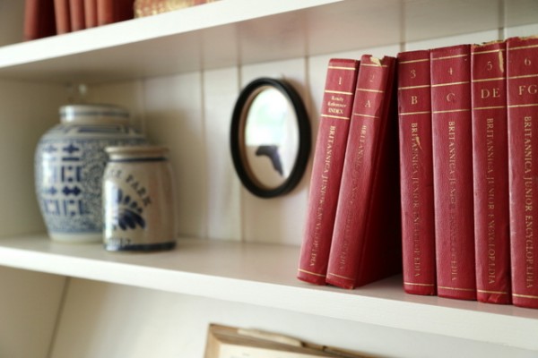 styled bookcase