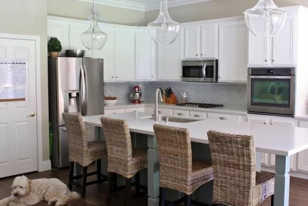 white painted kitchen