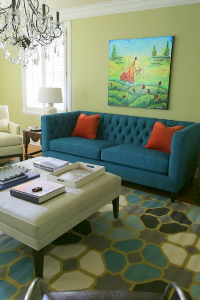 georgian green cobalt sofa