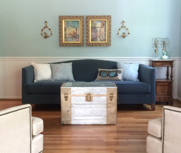 palladian blue eclectic living room