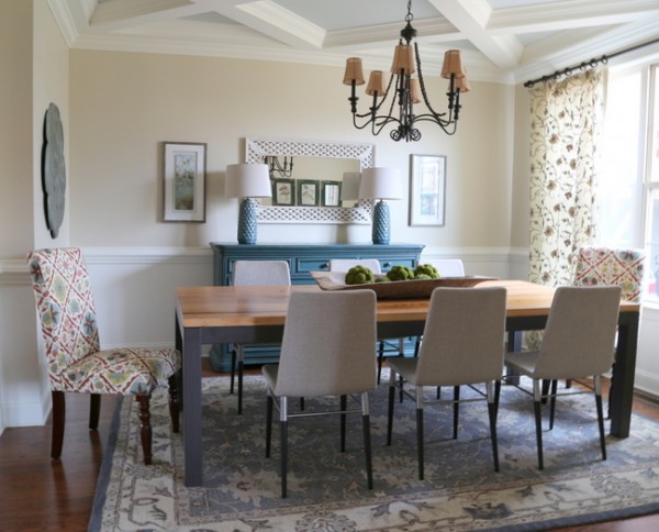 mismatched designer dining room