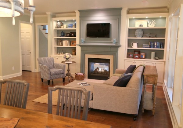 make tv blend in over fireplace
