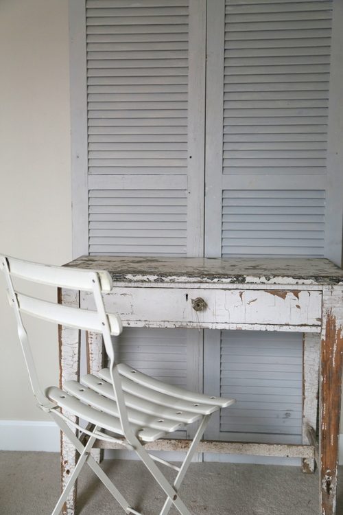 gray painted shutters