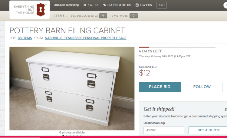 pottery barn filing cabinet