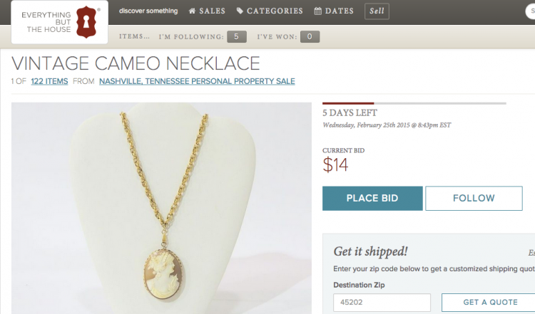 cameo necklace