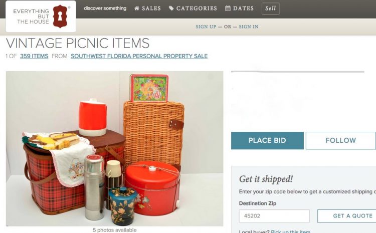 vintage picnic stuff