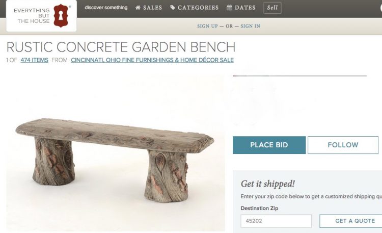 wood concrete outdoor bench