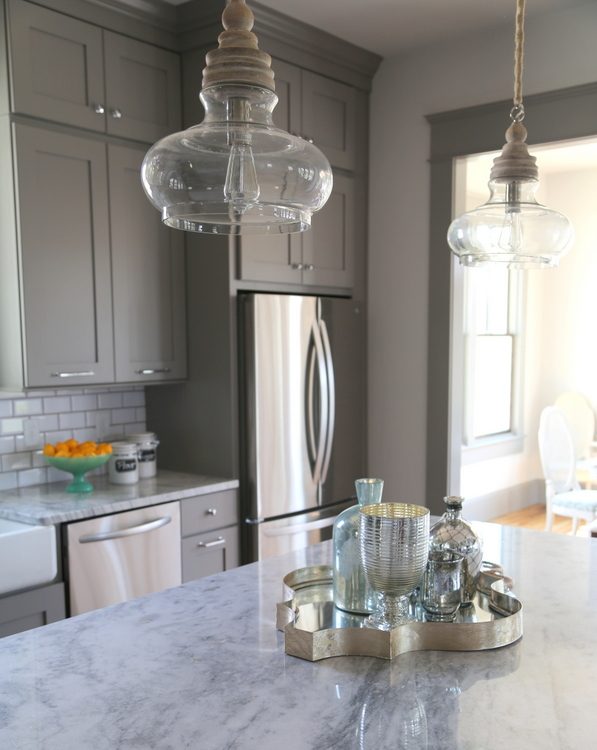 pewter gray kitchen cabinets