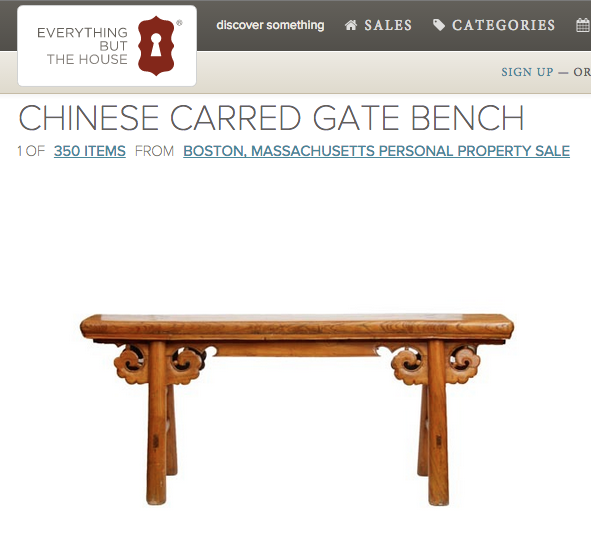 sofa table ebth auction