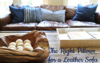The Right Pillows for a Leather Sofa